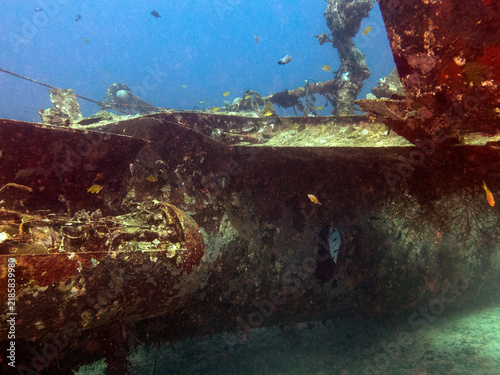 Tri-Bird airplane wreck Boracay Island Philippines
