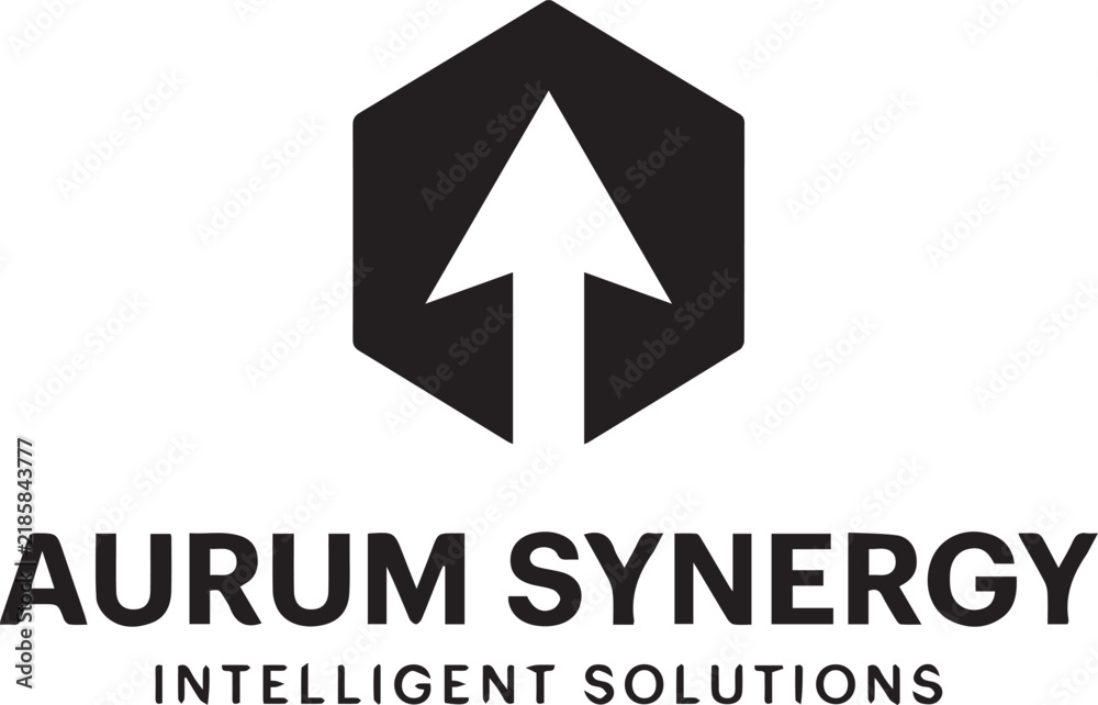 Obraz premium Aurum Synergy - Intelligent Solutions Logo Design