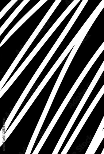 Abstract Diagonal Stripes Black and White Geometric Pattern Vector