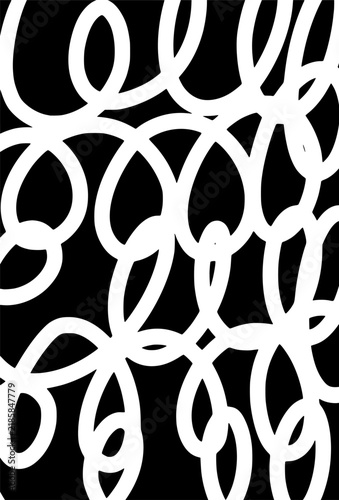 Abstract Black and White Circular Pattern Vector
