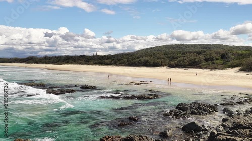 Drone flight along Hastings Point beach and the Tweed Coast shoreline, NSW Australia