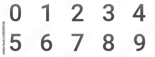 set of numbers from 0 to 9 