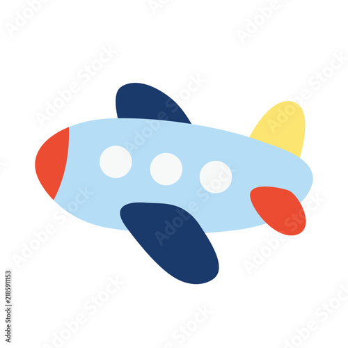 Cute Blue Airplane Vector Illustration for Kids Nursery and Pattern Design
