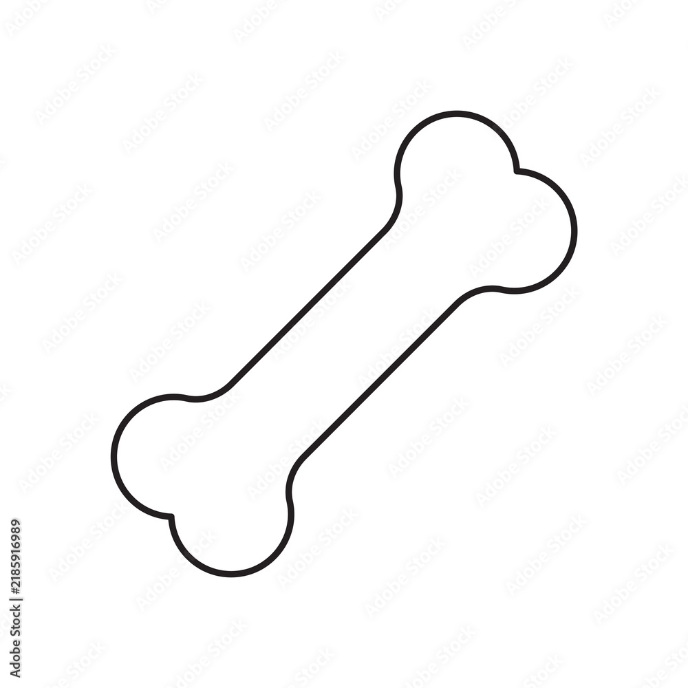 Obraz premium Human bone line icon for orthopedics