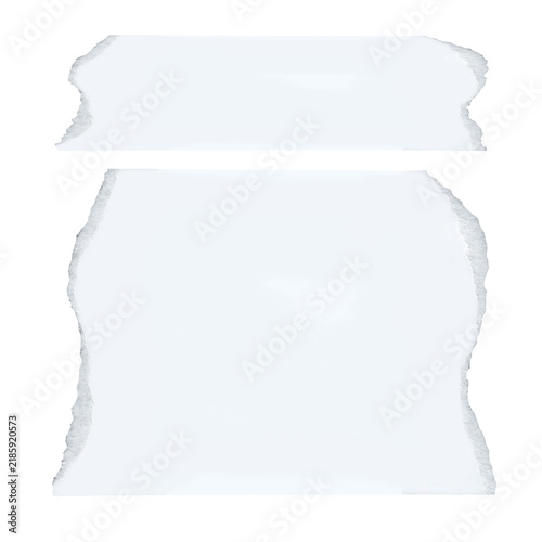 Abstract Torn Paper Background with White Texture Transparent