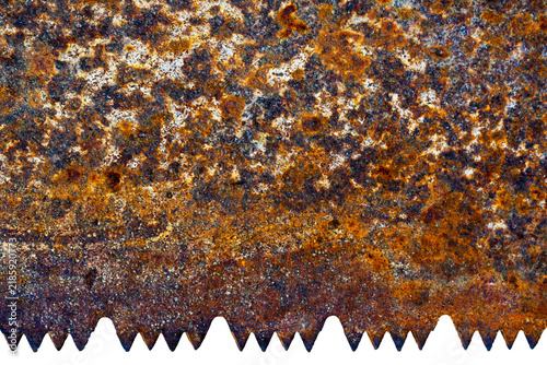 Принти на полотні Rustic saw metal old corrosion texture background