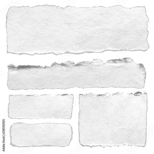 Abstract Torn Paper Background with White Texture Transparent