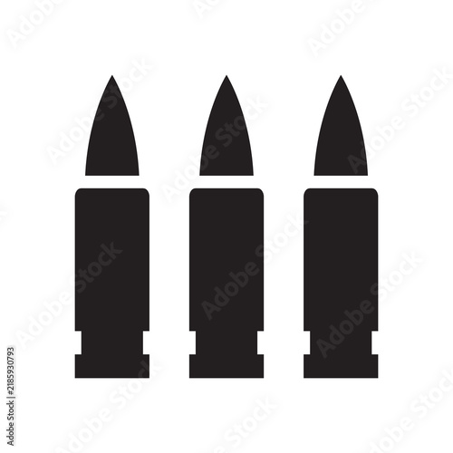 Three rifle bullets ammunition icon