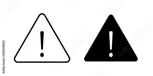 Quadro su tela Notice icon flat outline in black