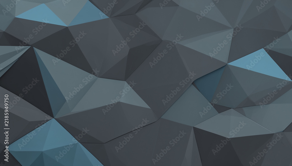 Obraz premium Abstract dark blue low poly geometric background with a subtle polygonal pattern for design and presentations