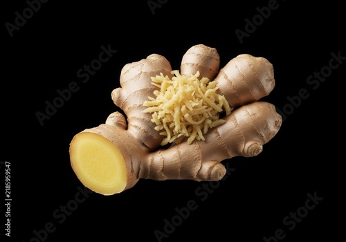 Fresh Grated Ginger Root Ready For Culinary Use