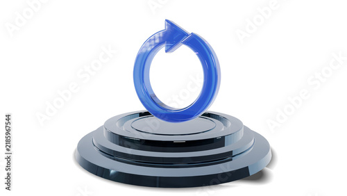 3D Modern Tech Ring Stage Podium Pedestal Platform Display Showcase Presentation for Tech Refresh Product Asset