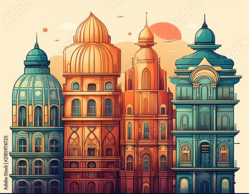 they are buildings isolated in the background