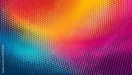 vibrant halftone dots with bright gradient colors modern pop art style clean composition