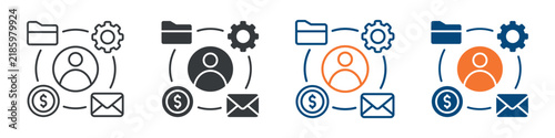 Multitasking Icon Set Multiple Style Collection