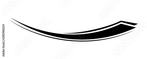 Foto Black swoosh stripe decal graphic sticker set for vehicle side panel branding and tuning