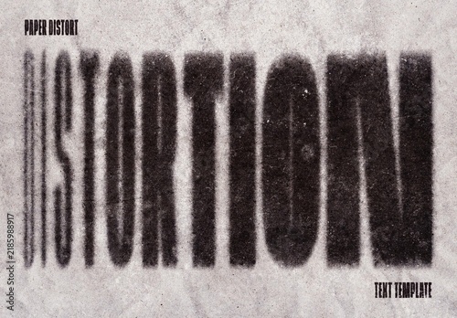 Paper Distort Text Effect For Poster And Branding Design