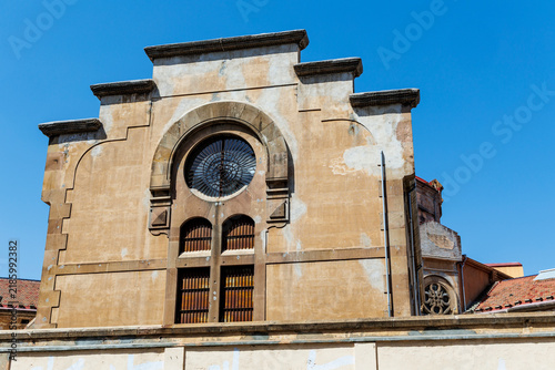 Exterior of  la Model, a former penitentiary center located in Barcelona, Catalonia, Spain, Europe