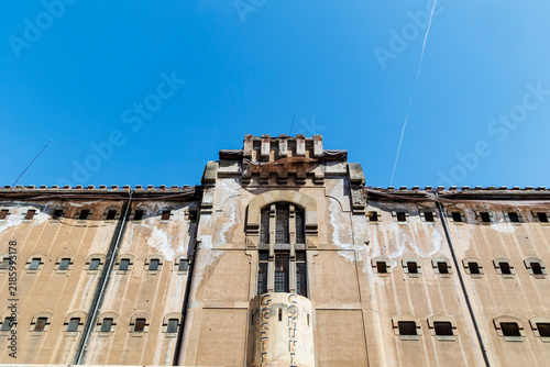 Exterior of  la Model, a former penitentiary center located in Barcelona, Catalonia, Spain, Europe