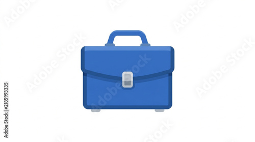 Foto Blue Professional Briefcase With Metal Clasp.