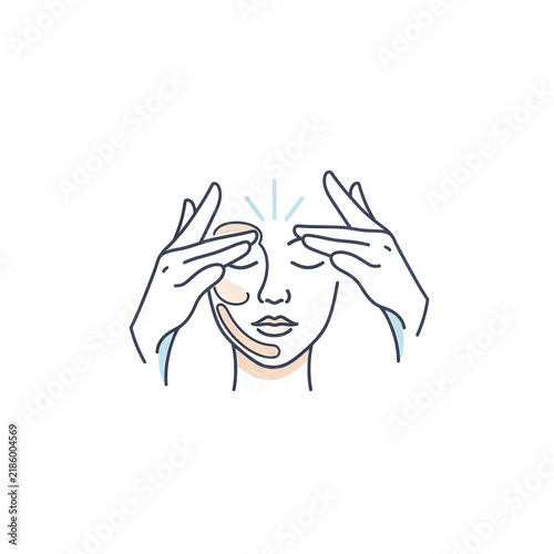 Wellness Facial Massage Icon Cutout, Transparent PNG