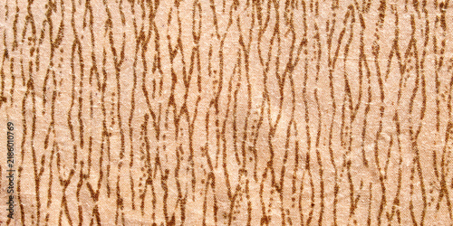 Fotografía Eco Friendly Hemp Fabric Texture Background with Organic Brown Vertical Guarante