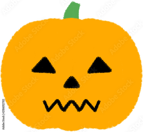 Cute Halloween pumpkin jack-o'-lantern autumn party illustration 