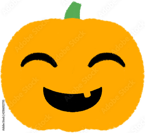 Cute Halloween pumpkin jack-o'-lantern autumn party illustration 