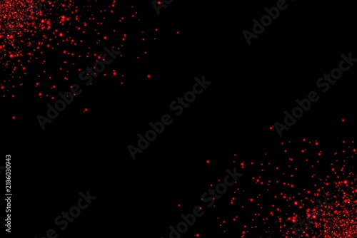 Red Glitter Sparkle Particle Frame Border Background