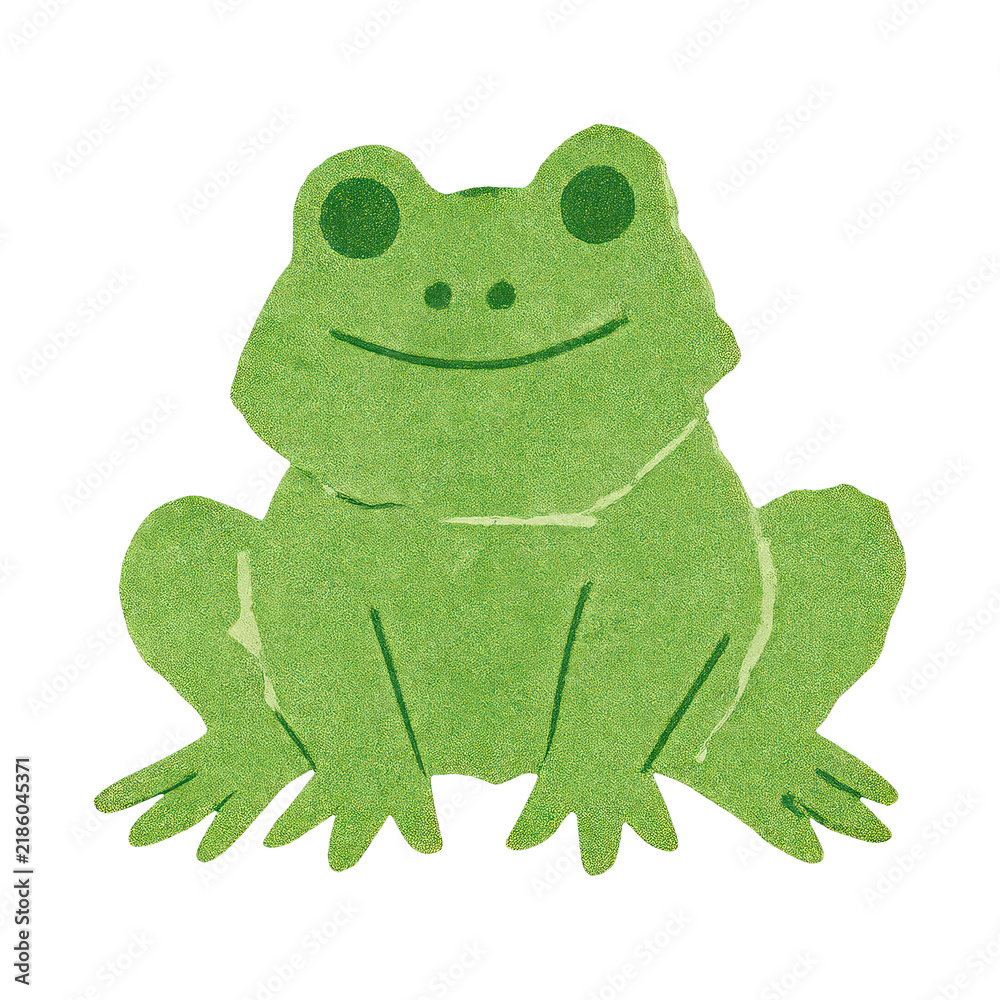 Naklejka premium PNG Cute green frog illustration