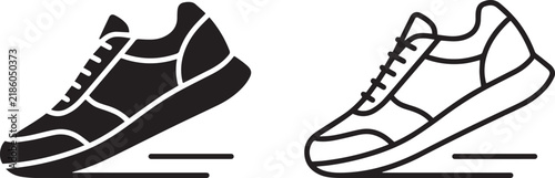 Shoes Line Icon Set in Simple Vector Design