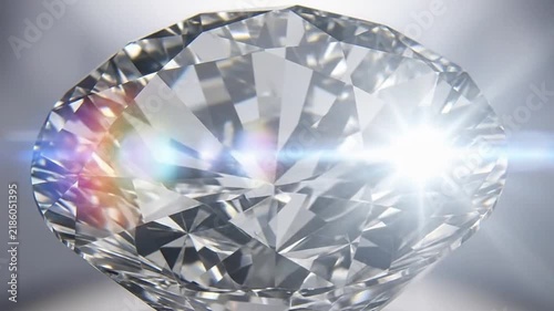 Sparkling Diamond Close-Up - A Gemstones Brilliance and Faceted Beauty.