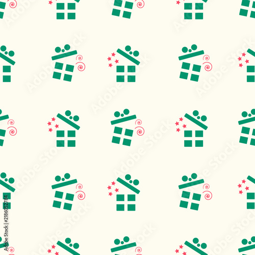 Open gift boxes seamless celebration pattern