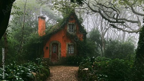 Mystic Cabin Surrounded by Dense Forest in Sintra Portugal