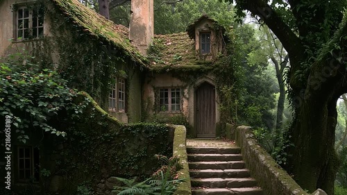 Mystic Cabin Surrounded by Dense Forest in Sintra Portugal