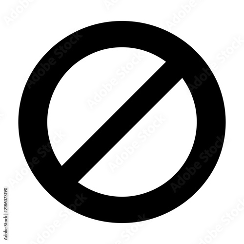 No symbol sign icon circle with line