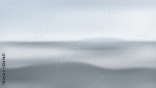Gray abstract soft waves on tranquil seascape. 2d animation
