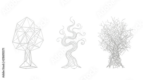 Detailed geometric tree artwork ideal for halloween themed projects and festive decorations