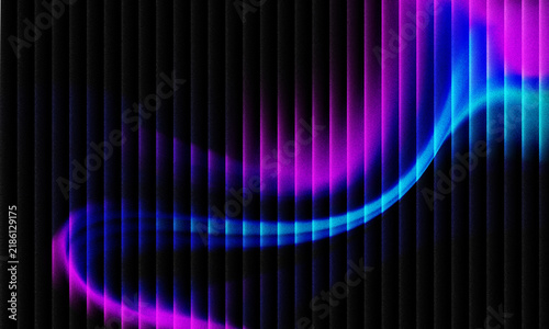 Neon Purple Blue Abstract Background With Vertical Stripes And Glowing Light Wave Effect And Grainy Noise Texture For Technology Wallpaper Web Design, Banner And Digital 3D Creative Projects