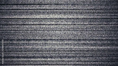 Animated TV Static Noise With Horizontal Signal Interference Lines