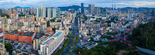 Aerial View of Shenzhen Longgang District, Guangdong Province, China