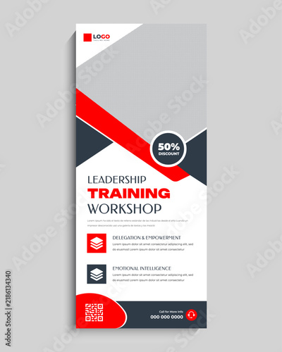 Leadership Training Workshop Standee Roll Up Banner Template