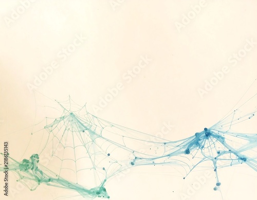 Human Connection Web Representing Social Relationships, Communication, Community and Interconnected People on a Soft Beige Background