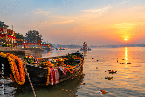 Durga Puja Visarjan Riverside Celebration at Golden Hour