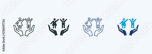 Child Protection Multiple Style Icon Collection