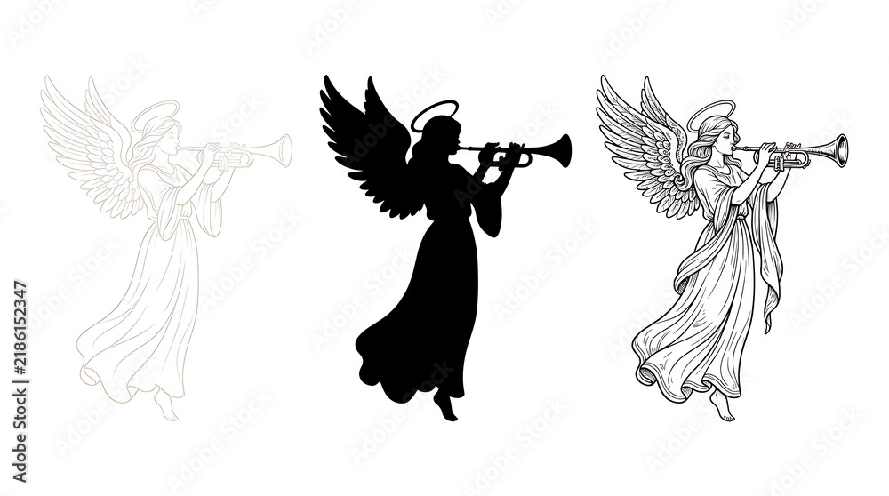 Fototapeta premium Silhouette of woman dancing with arms raised