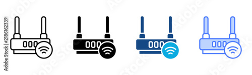 Wifi Icon Multiple Style Vector Illustration