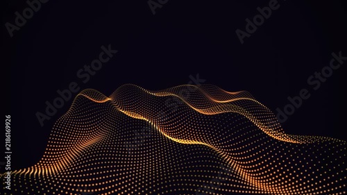 Abstract Fluid Particle Wave Flowing in Dark Space Background