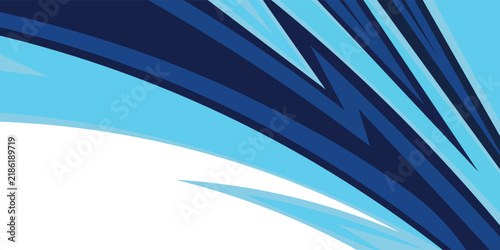 Abstract blue racing stripes modern background for vehicle wrap decal
