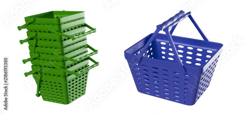Shopping Baskets isolated on white